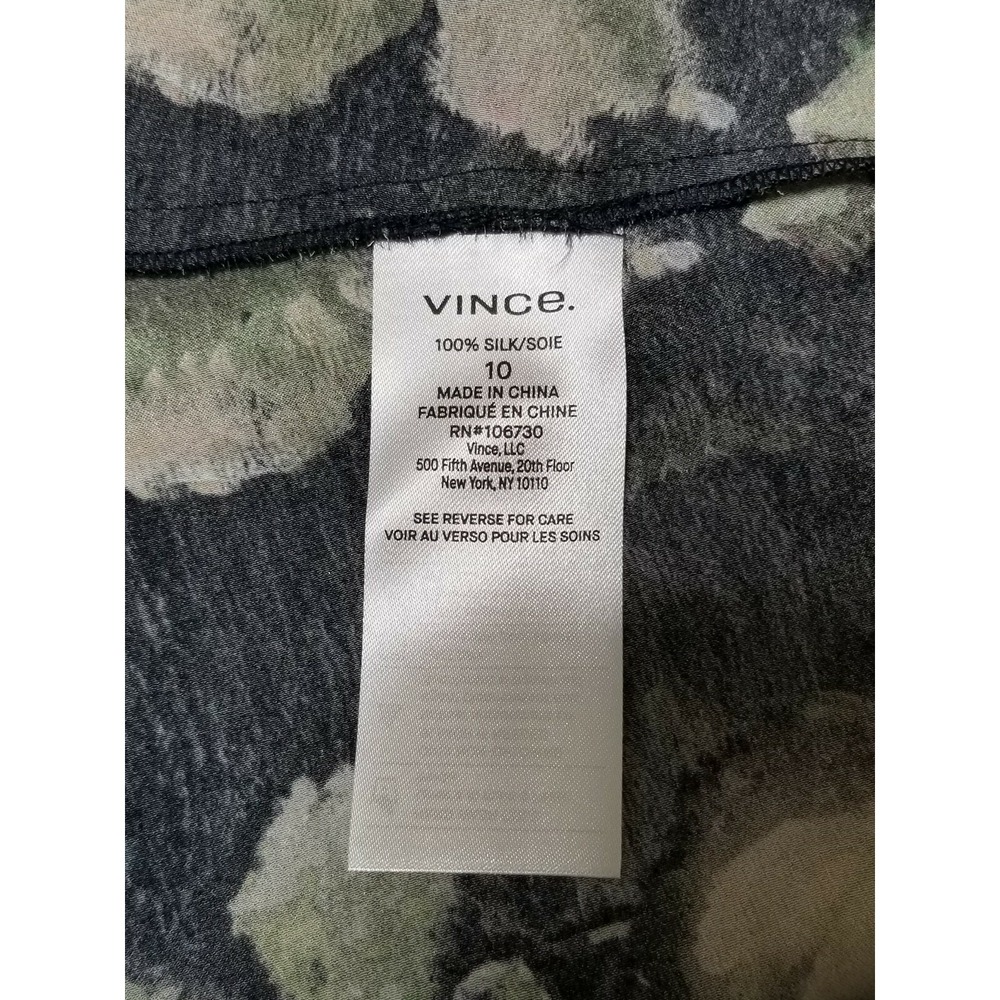 Vince Painted Rose Silk Satin Slip Midi Skirt Floral Black NWT Size 2 10 $295 - Picture 16 of 16